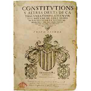Constituciones de Cataluña de 1413 a 1704